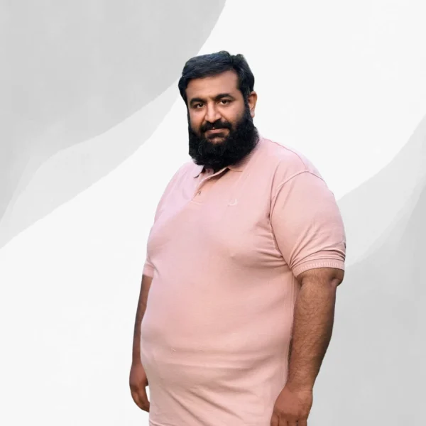 Men’s Plus Size Polo T-Shirt  – Classic Fit, Breathable Fabric (Light Pink)