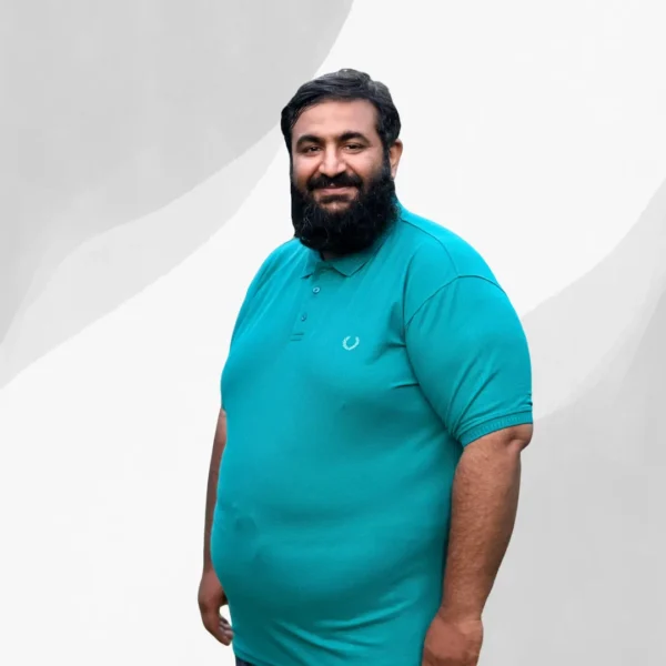 Men’s Plus Size Polo T-Shirt  – Classic Fit, Breathable Fabric (teal-greenish-blue)