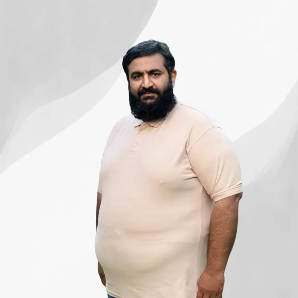 Men’s Plus Size Polo T-Shirt  – Classic Fit, Breathable Fabric (Light Peach)