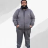 Premium Cotton Fleece Winter Tracksuit for Men (Grey)