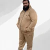 2 Premium Cotton Fleece Winter Tracksuit for Men (Khaki)