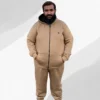 3 Premium Cotton Fleece Winter Tracksuit for Men (Khaki)