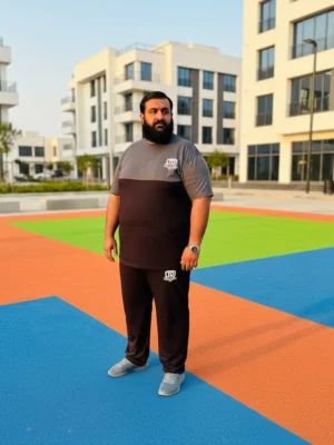 Premium Summer Track Suit for Men (Black & Grey)