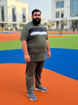 Premium Summer Track Suit for Men (Green With Front Stripes)